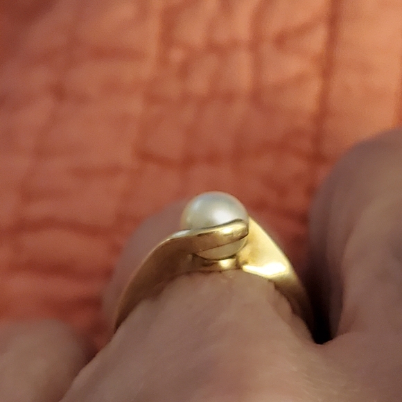 Vintage genuine pearl ring - Picture 4 of 6